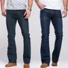 Herren-Jeans, Boot-Cut, leicht ausgestellt, schmale Passform, Blau, Schwarz, Designer, klassisch, für Herren, Stretch-Denim287V