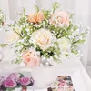 Decorative Flowers Artificial Baby Breath White Gypsophila Bouquets 18 Pcs Real Touch For Wedding Party Home Decoration