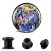 KUBOOZ acrylique dessin animé personnage motif bouchons d'oreille Tunnels Piercing corps bijoux oreille jauges boucles d'oreilles extenseur 6mm à 25mm 60PCS279D