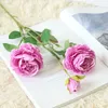 Dekorativa blommor Simulerade pioner Enkel buketter för bröllopsdekoration Fake Rose Artificial DIY Flower Arrangements Hem Dekorationer