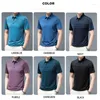 Men's T Shirts CASUMANL Summer Men Shirt Fashion Plaid Print Short Sleeve For 2023 Business Casual Turn-Down Collar Clothes