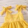 Abiti da ragazza ma baby 1-6Y Abiti da bambina per bambini Abiti vintage con scollo a V e volant per ragazze Abiti estivi per bambini