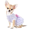 Abbigliamento per cani Vestito per vestiti per cuccioli da bambina Tutu da principessa femminile Gonna a righe Camicia estiva Abiti per animali domestici per gatti Chihuahua