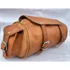 Sacs de rangement moto cuir fourche avant sac à outils pochette de selle bagage sacoche