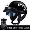 Motorcykelhjälmar Casco Moto Helmet Retro Half Scooter Face Motorcykel Crash Motocross 4 Seasons Dot Certification