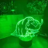 Gece Işıkları Avatar Son Airbender Zuko Lamba Ev Dekorasyonu Doğum Günü Hediyesi LED Hafif Yatak Odası Dekor Karikatür