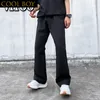 Men's Pants E BOY Black Baggy Flares Flared Trousers Jogging Man Streetwear Leg Pant For Men Korean Women