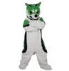 Hallowee Green Husky Fursuit Mascot Costume High Quality Cartoon Anime theme character Carnival Adult Unisex Dress Christmas Birthday Party Outdoor Outfit