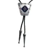 Bolo Ties Western Black Rope Bolo Tie pour hommes et femmes en cuir Bolo Tie String Cravate HKD230719