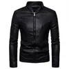 Costumes pour hommes Blazers Original homme Blazer en cuir 2021 PU hommes veste costume moto Hombre coupe ajustée hiver Coat314T