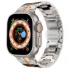 Pulseiras de relógio Ultra Color Strap para Apple 49mm 45mm 44mm 42 Luxury Metal Band 8 7 6 5 4 se Inoxidável Pulseira 230718