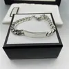 Hommes Femmes Mode Charme Bracelets Avec Lettres Motif Style Unisexe Argent Couleurs Lien Bracelet Boucles Jewelrys299J