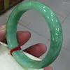 Bangle Send Certificate Burma Jade Bangles Light Green Jadeite Myanmar Certified Jades Stone Armband Women Lucky Amulet Gifts