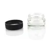 Dab Jar Food Grade Non-Stick 5ml Glass Bottle Tempered WaxDry Herb 50g Concentrate Container with Black Lid