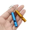 Aluminum Alloy Whistle Keyring Keychain Mini metal Outdoor Gadgets For Emergency Survival Safety Sport Camping Hunting tool pet training whistle