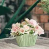 Decorative Flowers Artificial Wall Hanging Basket Ornaments For Indoor Shelf Garden