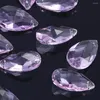 Chandelier Crystal 10pcs 28mm Purple Angel Tear Drop Hanging Glass Prisms Pendant Beades Curtains Accessory Home Decoration