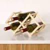 Seaux à glace et glacières Porte-bouteilles de vin en bois pliables Armoire Supports de présentoir décoratifs Étagères Organisateurs de bouteilles rouges 230719