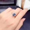 Anelli a grappolo che vendono bellissimo anello di fidanzamento con topazio blu di Londra gioielli in argento sterling 925 per regalo di anniversario delle donne