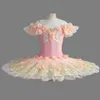 Dancewear Flower Profesyonel Bale Tutu Beyaz Swan Göl Tutu Romantik Balerin Partisi Dans Kostümü Balett Elbise Kız Kadınlar 230718