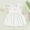 Girl's Dresses ma baby 0-24M Newborn Infant Baby Girl Dress Ruffle Lace Bow A-line Dresses For Girls Summer Princess Girls Dresses