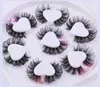 Европейская США горячая продажа ложных ресниц 7 пар упаковывает DD Curled Fluffy Natural False Enselash Party Stage Makeup Eyelashes