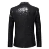 Men's Suits Blazers Shiny Gold Sequin Glitter Embellished Blazer Jacket Men Nightclub Prom Suit Coats Mens Costume Homme Stage Clothes For singers 230718