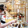 5Pcs/Lot Party Decoration Dessert Table Cake Sweet Food Stand Wedding Road Lead Flower Rack White Gold Option