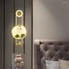 Lâmpadas de parede RONIN Gold Arandelas criativas luzes modernas de bronze LED esmalte para quarto de casa