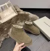 Tasman bottes de neige classiques en peau de mouton en peau de mouton Tazz Mules femmes hommes ultra mini plate-forme botte chaussures à enfiler daim supérieur confort automne hiver uggity pas de boîte