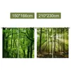 Curtain Forest Tree Landscape Window Curtains Thermal Insulated Darkening Draperies