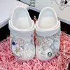 Girl Shoes Pearl Summer Fashion Children's Crystal Hole في الهواء الطلق شاطئ الصندل الوالد طفل النعال 230718 2633 565 125