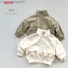 Coat Koreli Çocuk Giysileri Sonbahar 2-9y Spring Coat Boys İnce Ceket Bebek Kız Güneş Koruma Katlar Çocuk Ceket Z230720