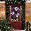 Decorative Flowers & Wreaths Christmas Wreath Artificial Flower And Pine Branch For Front Door Window Outdoor Decoration HomeDecorative