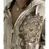 Women's Hoodies Sweatshirts Xingqing Fairy Grunge Sweatshirt 2000s Aesthetic Graphic Long Sleeve Tops with Pockets Vintage Coat y2k Women Hoodie Streetwear 230719