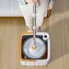 Mops spin mop lazy cleaning products set mop bucket scalable hand free mop strong water absorption microfiber mop pad 230718