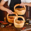 Plates Creative Barbecue Pot Solid Wood Tree Root Sculpture Dinner Plate Vegetable Platter Household Combined Tableware Set