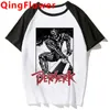 Men's T-Shirts Japanese Manga Berserk Swordsman Gatsu T Shirt Men Anime Cool Streetwear T-shirt Y2K Goth Funny Tshirt Hip Hop Top Tees Male 230719