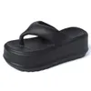 Chinelos de EVA plataforma de sola grossa chinelo para mulheres senhoras meninas sandálias de verão ao ar livre preto branco