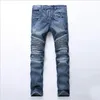 Distressed Robin Motorcycle men's jeans Rock revival Skinny Slim Ripped hole Men's Brand Denim pants Men Designer250r