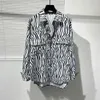 Vrijetijdsoverhemden voor heren Lente en zomer Originele modeontwerper Draperen Strijkvrij Losse Zebraprint Overhemd Tooling Dun