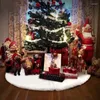 Christmas Decorations White Tree Skirts Faux Plush Xmas Decoration Merry Supplies Year Home Outdoor Xmas-Tree Decor 5z