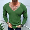 Herrenpullover Butemoda Herren Casual V-Ausschnitt Slim Langarm Strickpullover Herrenbekleidung Frühling Sommer Pullover L230719