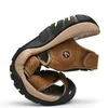 Sandalet ngouxm erkek sandalet gerçek deri yaz atletik açık trekking yürüyüş terlik plaj balıkçı ayakkabıları büyük boyut 38-48 230719