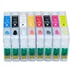 1 SET R1900 T0870 T087 EPSON STYLUS PO R1900プリンターT0870 -T0879239Dと互換性のある詰め替え可能なインクカートリッジ互換