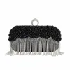 Evening Bags XZAN Diamond Ring Clutch Bag Bead Wedding Wallet Tassel with Chain 5 Color Direct 230719