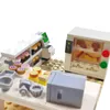 Blöcke Stadt Blöcke Bäckerei Shop Gebäude Ziegel Brot Dessert Lebensmittel DIY Spielzeug für Mädchen Kinder Geschenk Grundplatte 16*16 punkte R230718