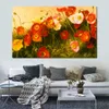 Textured Canvas Art Flowers Poppies in Celebration Handmade Abstract Oil Paintings Contemporary Wall Decor