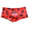 Onderbroek Sexy Heren Ondergoed Boxers Dunne Transparante Mesh Slipje Voor Man Ademend Laagbouw U Bolle Pouch Cueca Calzoncillo