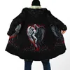 Men's Wool Blends Winter Mens Hooded cloak Reaper Skull Angel And Demon 3D Printing Fleece wind breaker Unisex Casual Thick Warm Hood cloak PF10 HKD230718